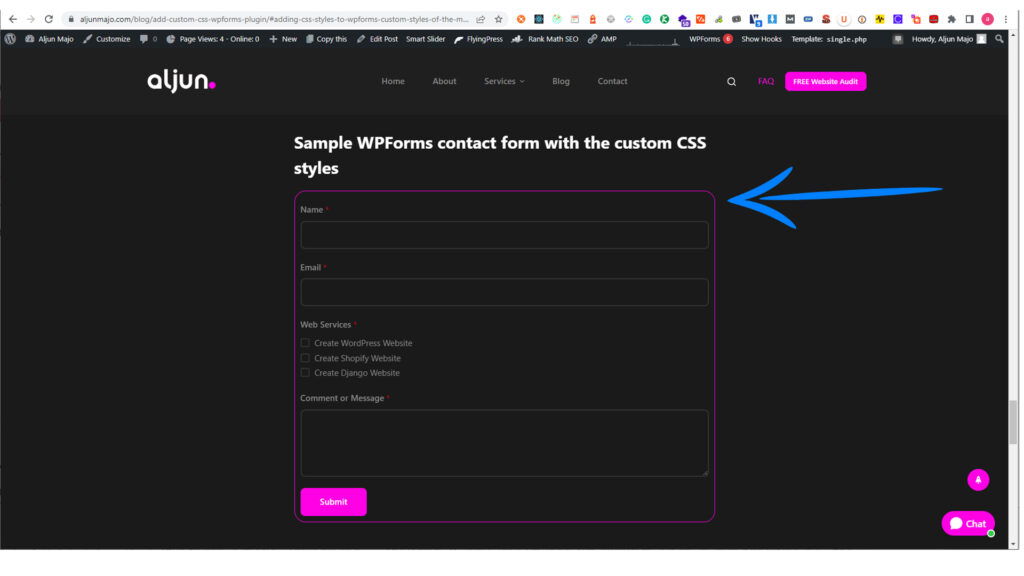 Custom Form Wrapper Styles